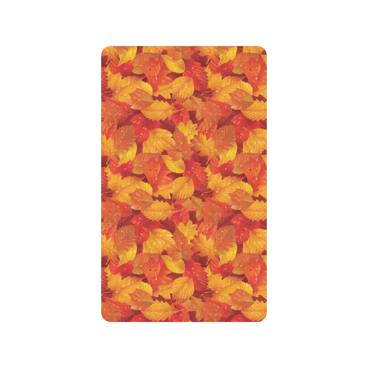 Elm Leave Autum Print Pattern Rubber Doormat