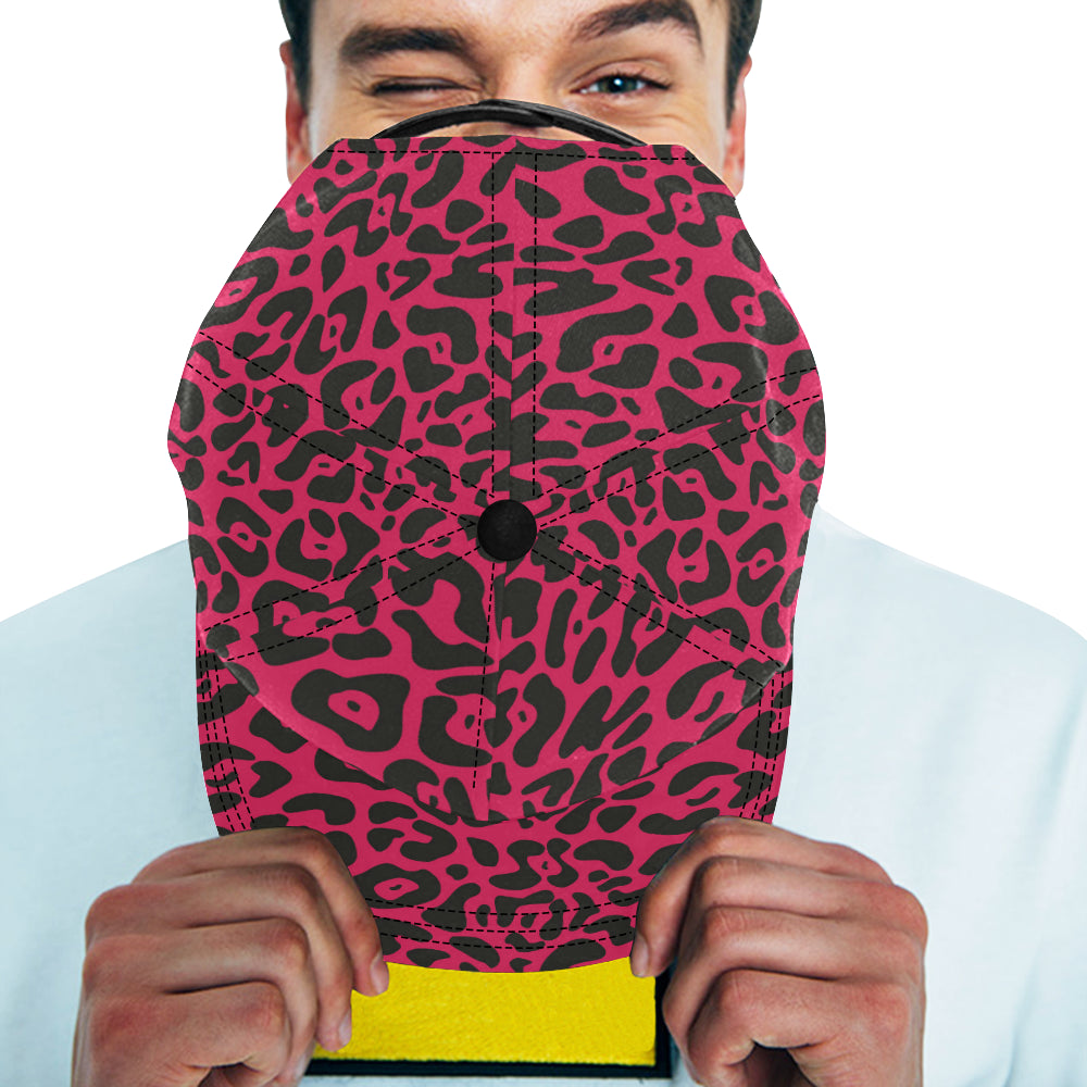 Cheetah Pink Print Pattern Snapback Cap