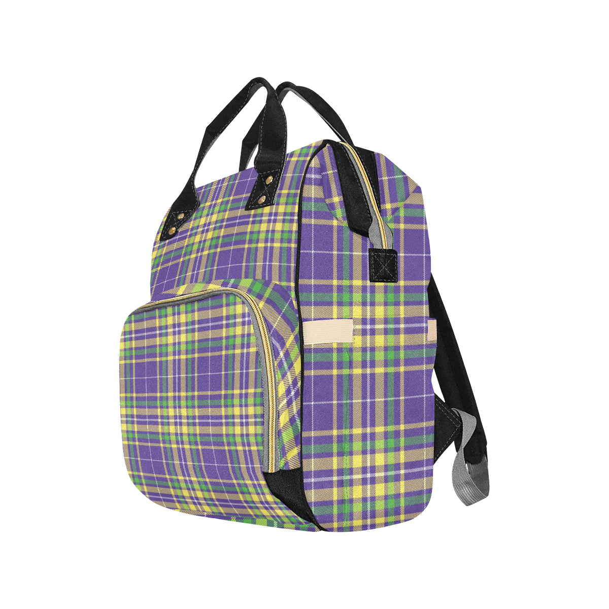 Mardi Gras Pattern Print Design 010 Diaper Bag Backpack