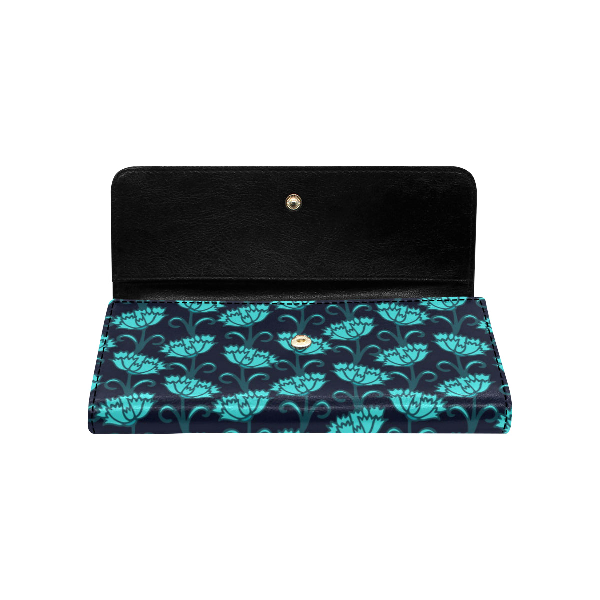 Carnations Pattern Print Design CN06 Women's Trifold Wallet
