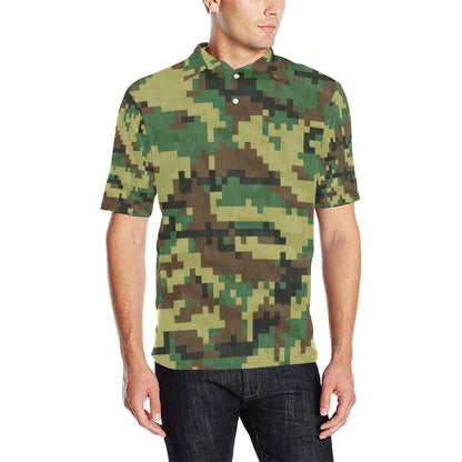 ACU Army Digital Pattern Print Design 02 Men Polo Shirt