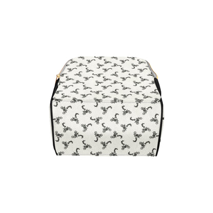 Motocross Pattern Print Design 03 Diaper Bag Backpack