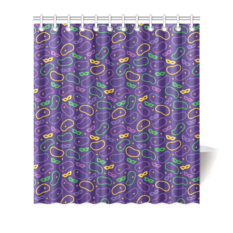 Mardi Gras Pattern Print Design 04 Shower Curtain