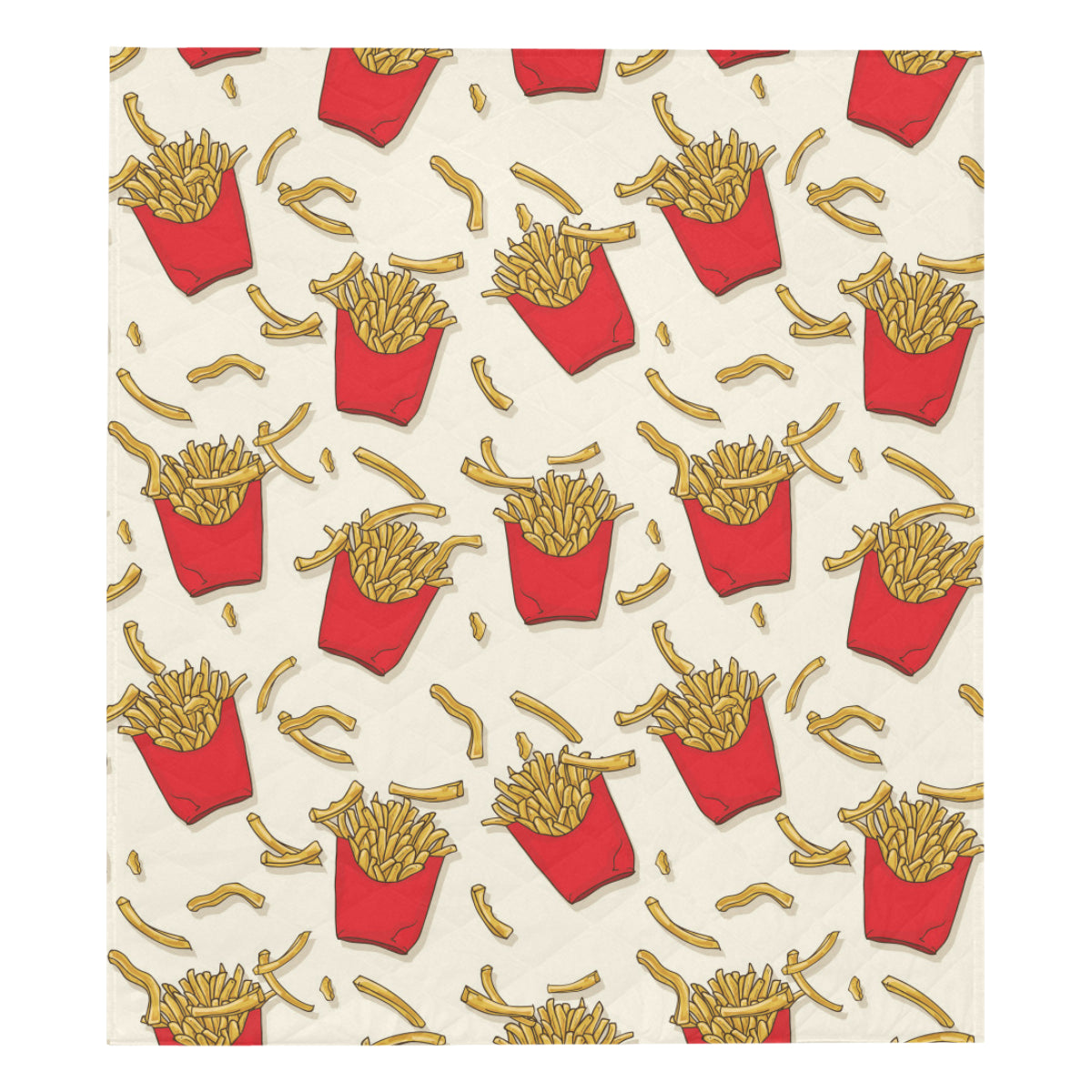 French Fried Pattern Print Design 01 Premium Quilt