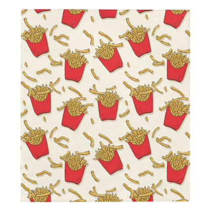 French Fried Pattern Print Design 01 Premium Quilt