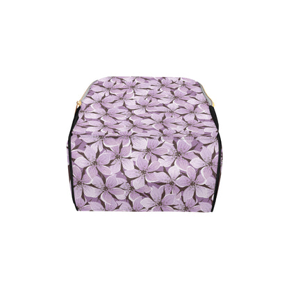 Lilac Pattern Print Design 01 Diaper Bag Backpack