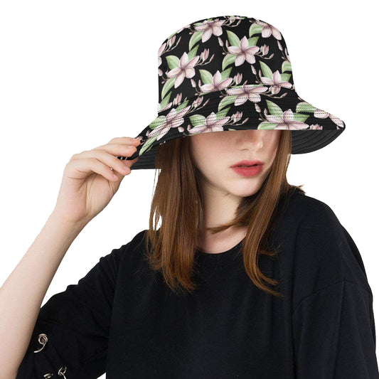 Plumeria Pattern Print Design PM02 Unisex Bucket Hat