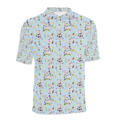 Cow Happy Pattern Print Design 05 Men Polo Shirt