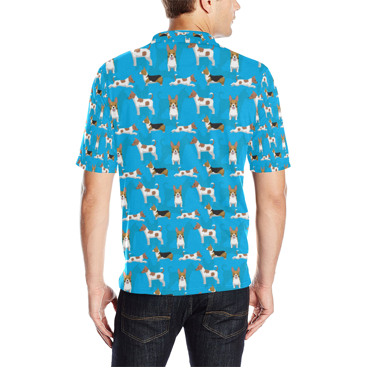 Cardigan Welsh Corgis Pattern Print Design 01 Men Polo Shirt
