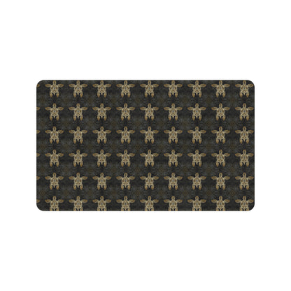 Gold Tribal Turtle Polynesian Design Rubber Doormat