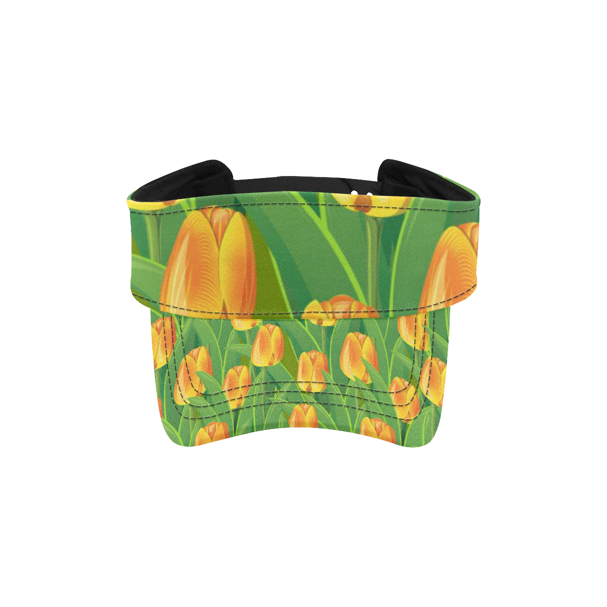 Tulip Orange Pattern Print Design TP07 Unisex Sun Visor