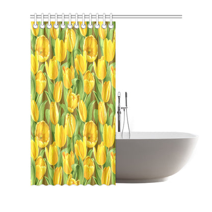 Tulip Yellow Pattern Print Design TP010 Shower Curtain