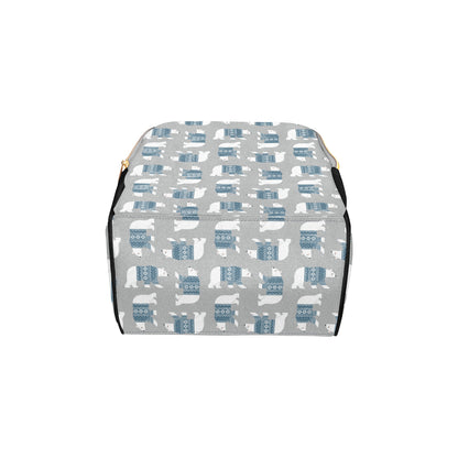 Polar Bear Pattern Print Design A03 Diaper Bag Backpack