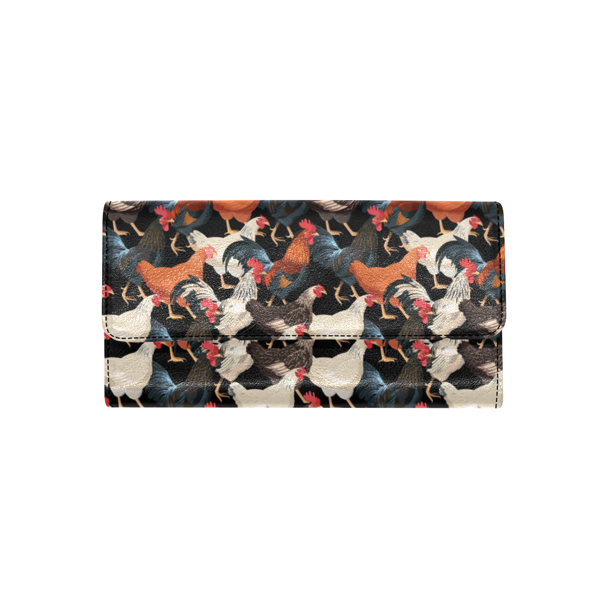 Chicken Print Pattern Women's Trifold Wallet