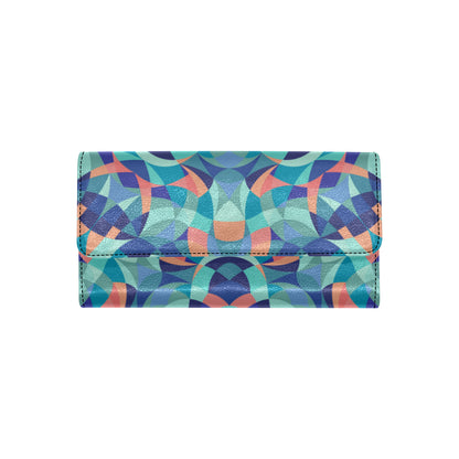Kaleidoscope Pattern Print Design 03 Women's Trifold Wallet