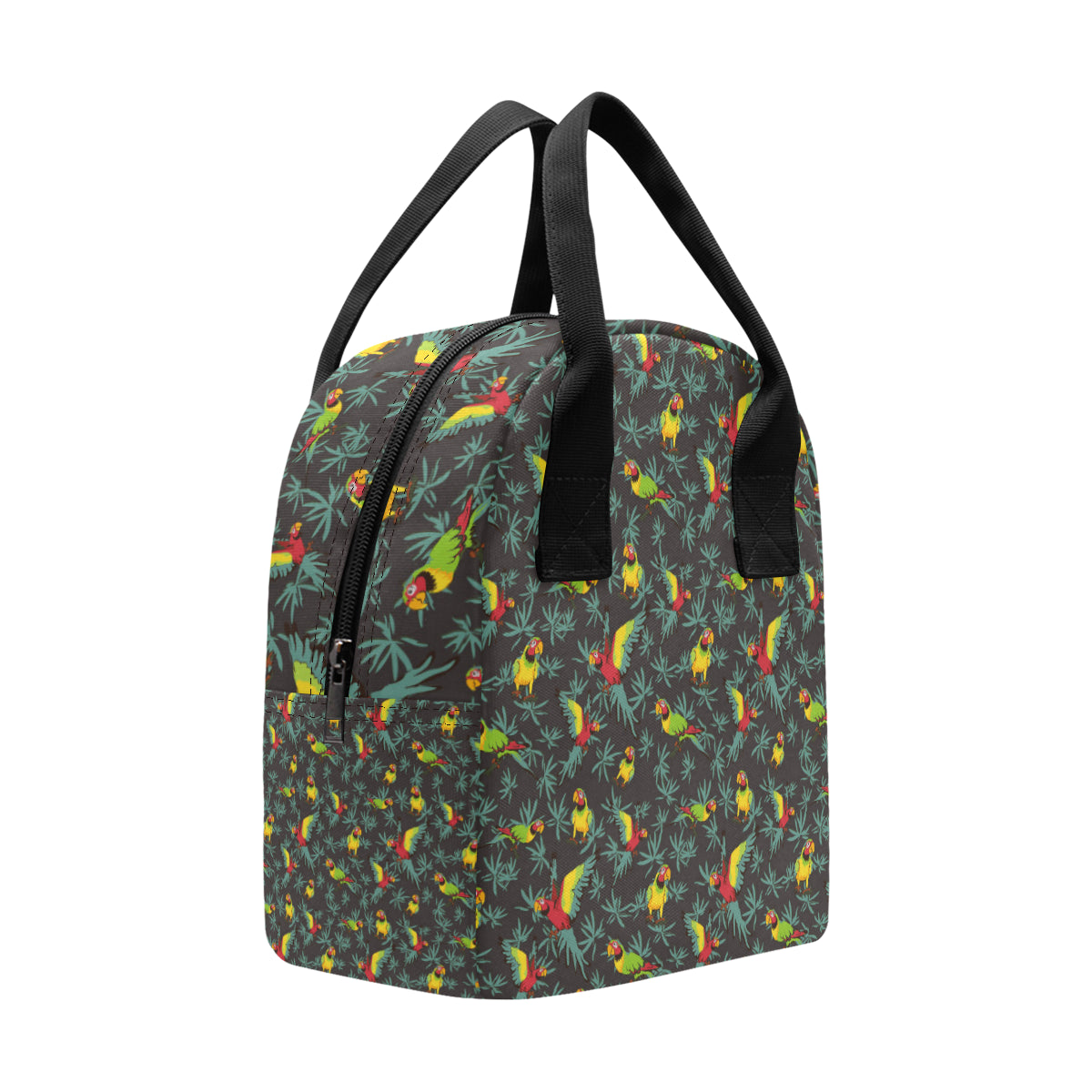 Parrot Themed Print Insulated Lunch Bag