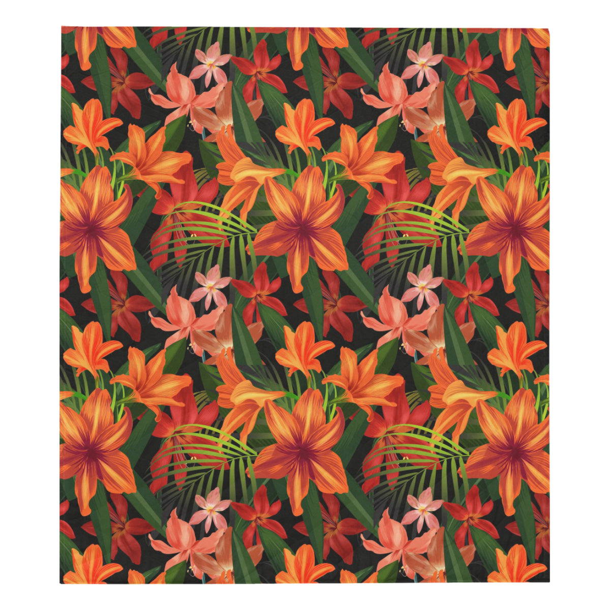 Amaryllis Pattern Print Design AL05 Premium Quilt