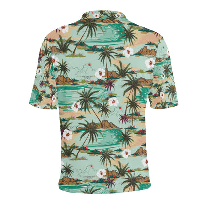 Pacific island Pattern Print Design A03 Men Polo Shirt