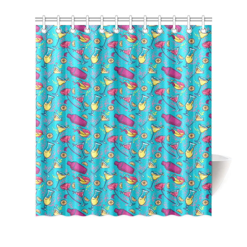 Cocktail Pattern Print Design 03 Shower Curtain