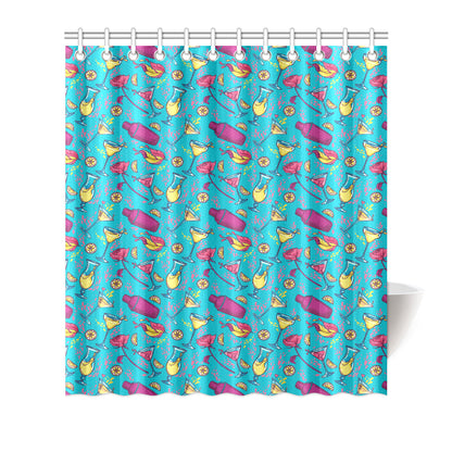 Cocktail Pattern Print Design 03 Shower Curtain