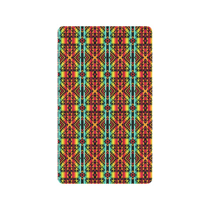 Kente Red Design African Print Rubber Doormat