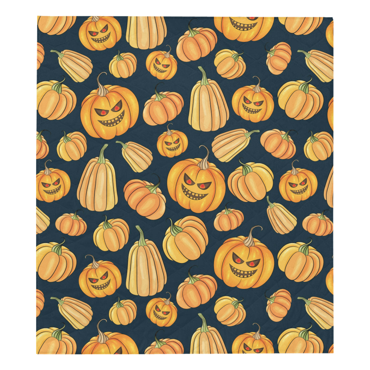 Pumpkin Halloween Pattern Print Design A04 Premium Quilt