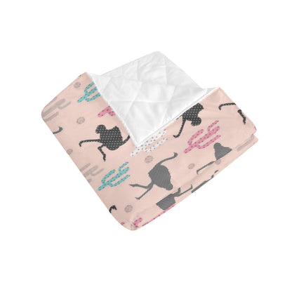 Ostrich Pattern Print Design 03 Premium Quilt