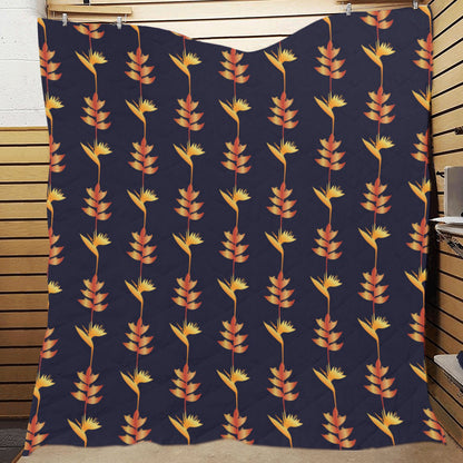 Heliconia Pattern Print Design HL06 Premium Quilt