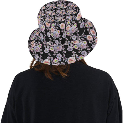 Dahlia Pattern Print Design DH012 Unisex Bucket Hat