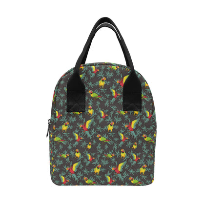 Parrot Themed Print Insulated Lunch Bag