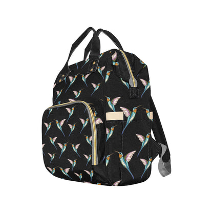 Hummingbird Pattern Print Design 06 Diaper Bag Backpack