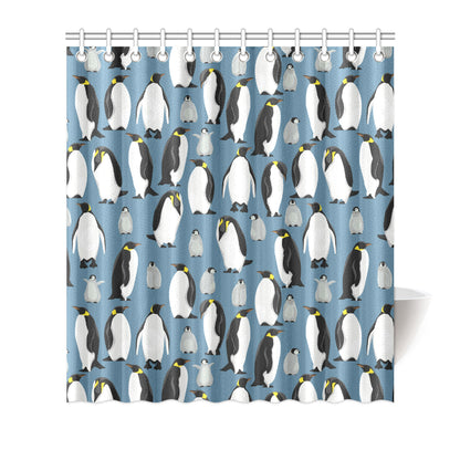 Penguin Pattern Print Design A03 Shower Curtain