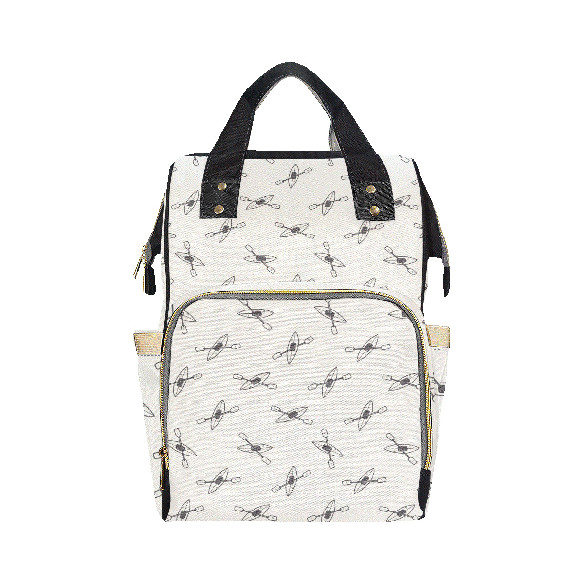 Kayak Pattern Print Design 01 Diaper Bag Backpack