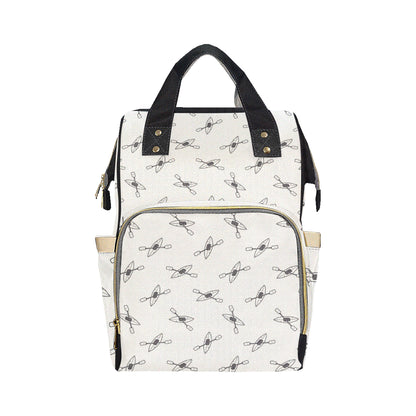 Kayak Pattern Print Design 01 Diaper Bag Backpack