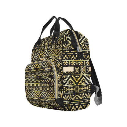 Gold Aztec Tribal Diaper Bag Backpack