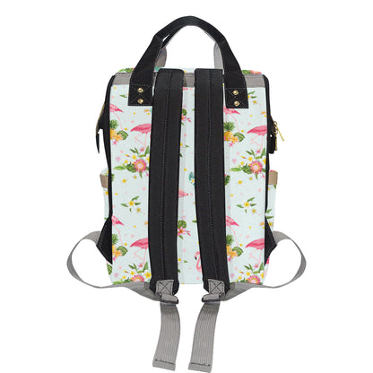 Flamingo Sweet Pattern Diaper Bag Backpack