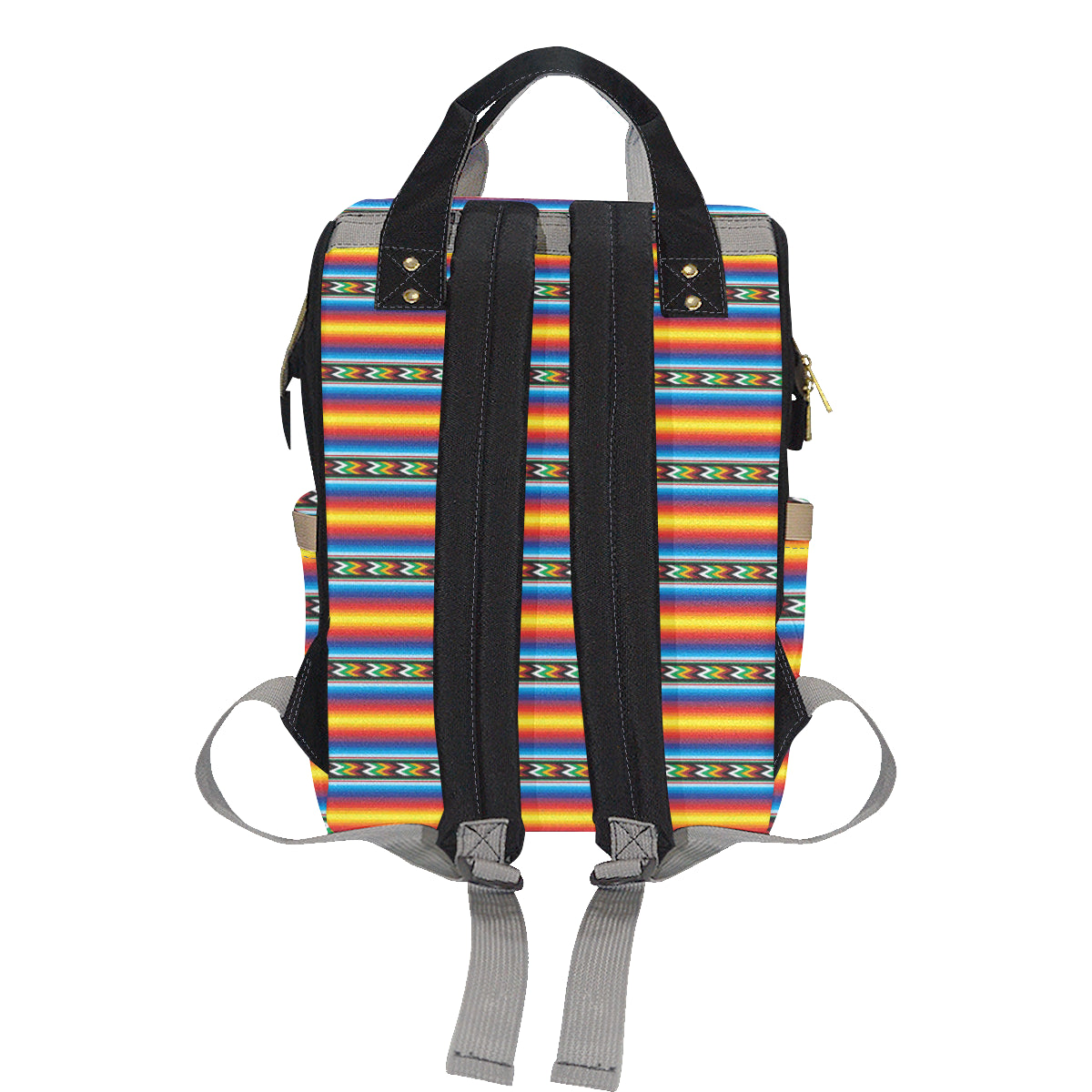 Mexican Blanket ZigZag Print Pattern Diaper Bag Backpack