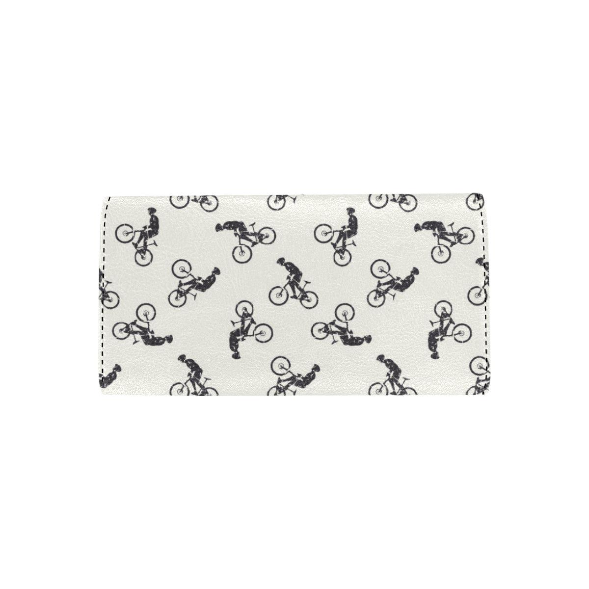 Mountain bike Pattern Print Design 01 Women's Trifold Wallet