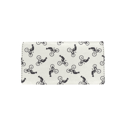 Mountain bike Pattern Print Design 01 Women's Trifold Wallet