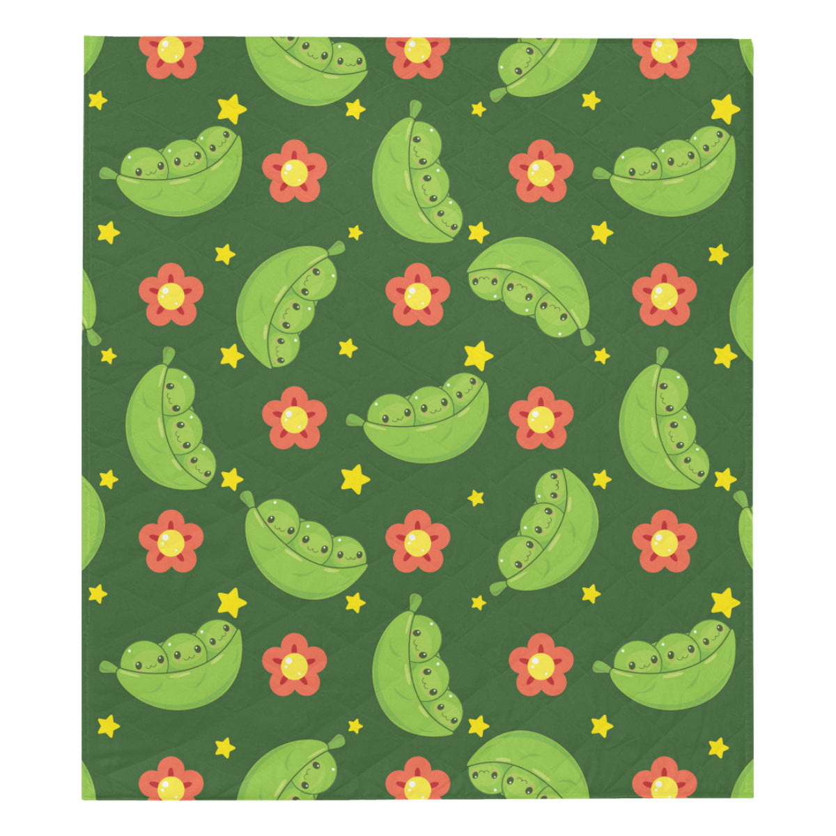Peas Pattern Print Design A01 Premium Quilt