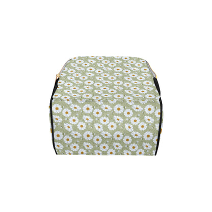Daisy Yellow Print Pattern Diaper Bag Backpack