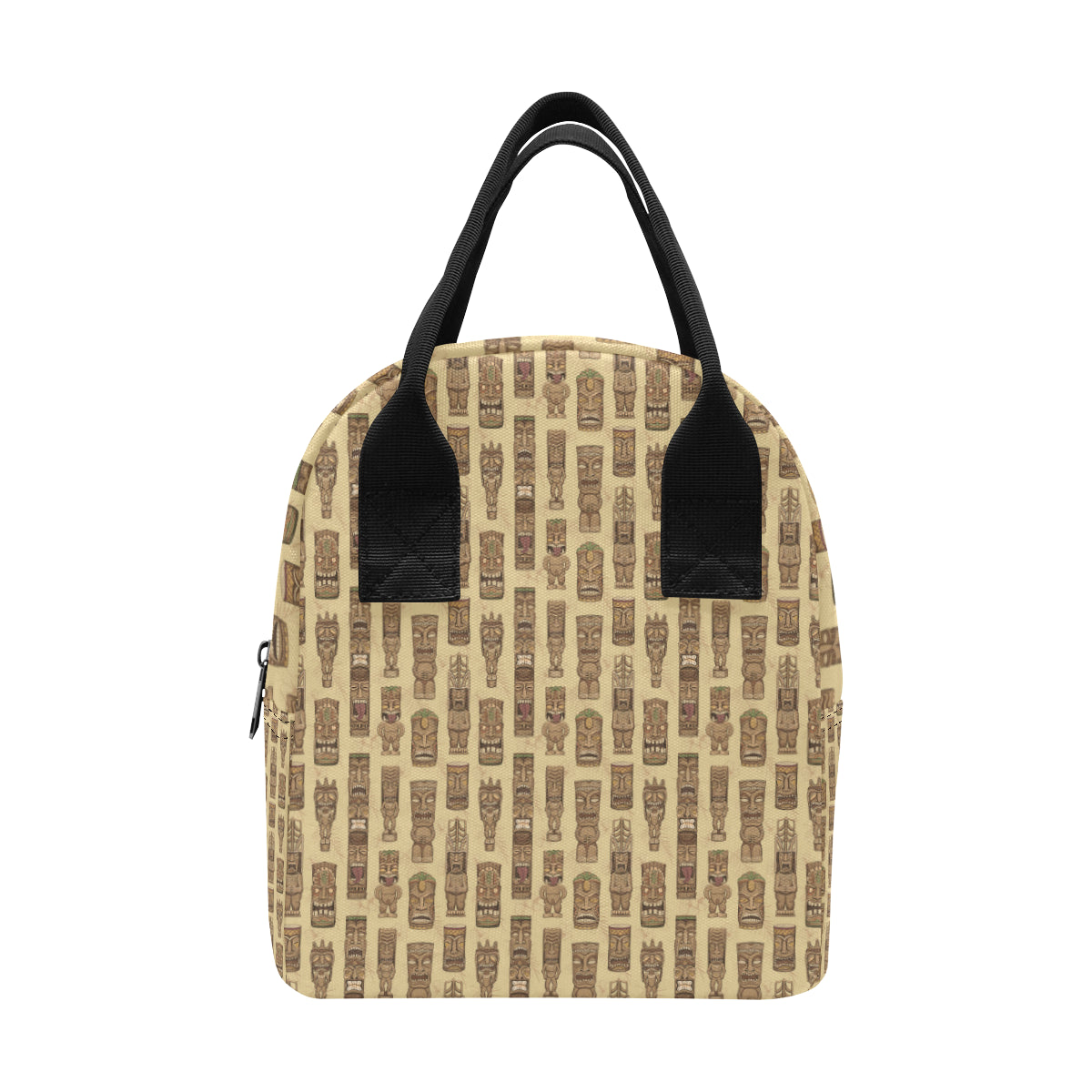 Totem Tiki Style Themed Design Insulated Lunch Bag