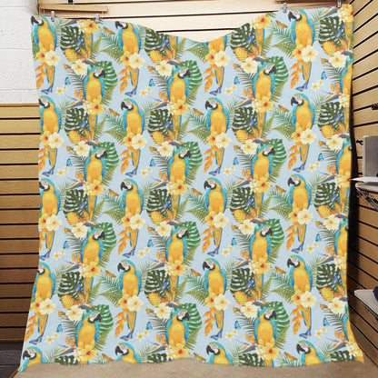 Parrot Pattern Print Design A04 Premium Quilt