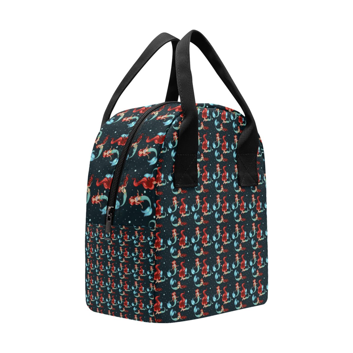 Mermaid Girl Themed Design Print Insulated Lunch Bag