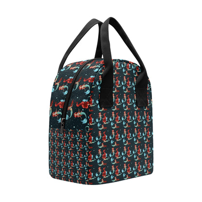 Mermaid Girl Themed Design Print Insulated Lunch Bag