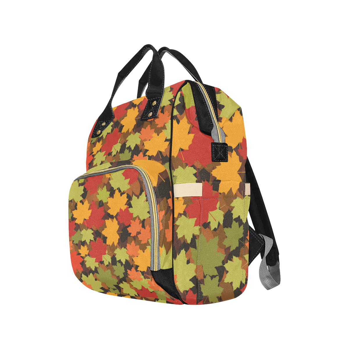 Maple Leaf Pattern Print Design 05 Diaper Bag Backpack