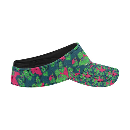 Zombie Themed Design Pattern Print Unisex Sun Visor