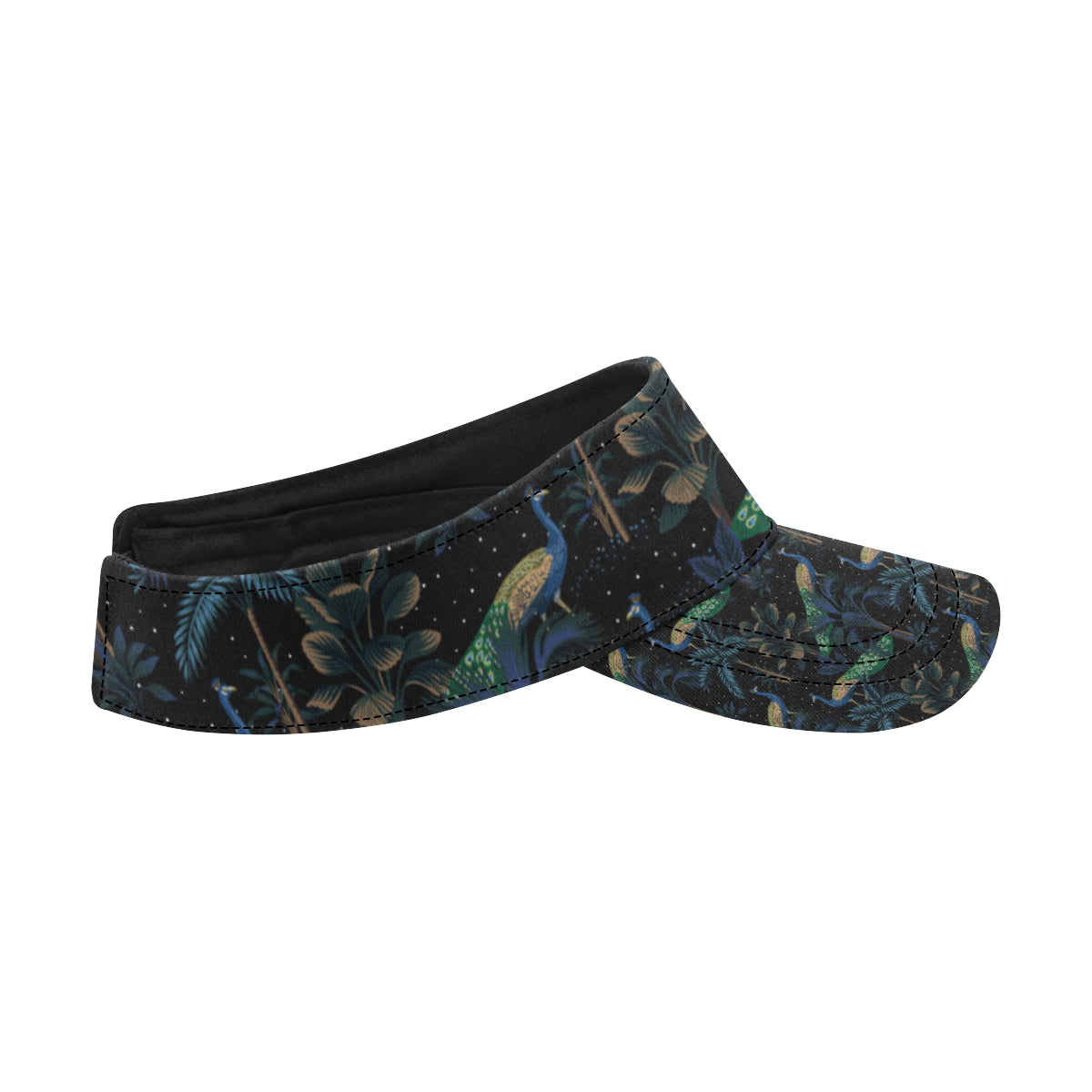 Rainforest Peacock Pattern Print Design A04 Unisex Sun Visor