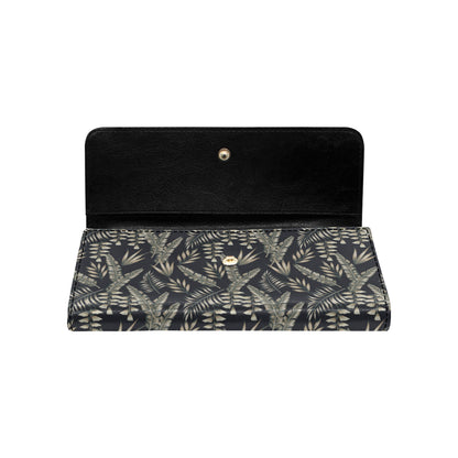 Banana Leaf Pattern Print Design 07 Women's Trifold Wallet