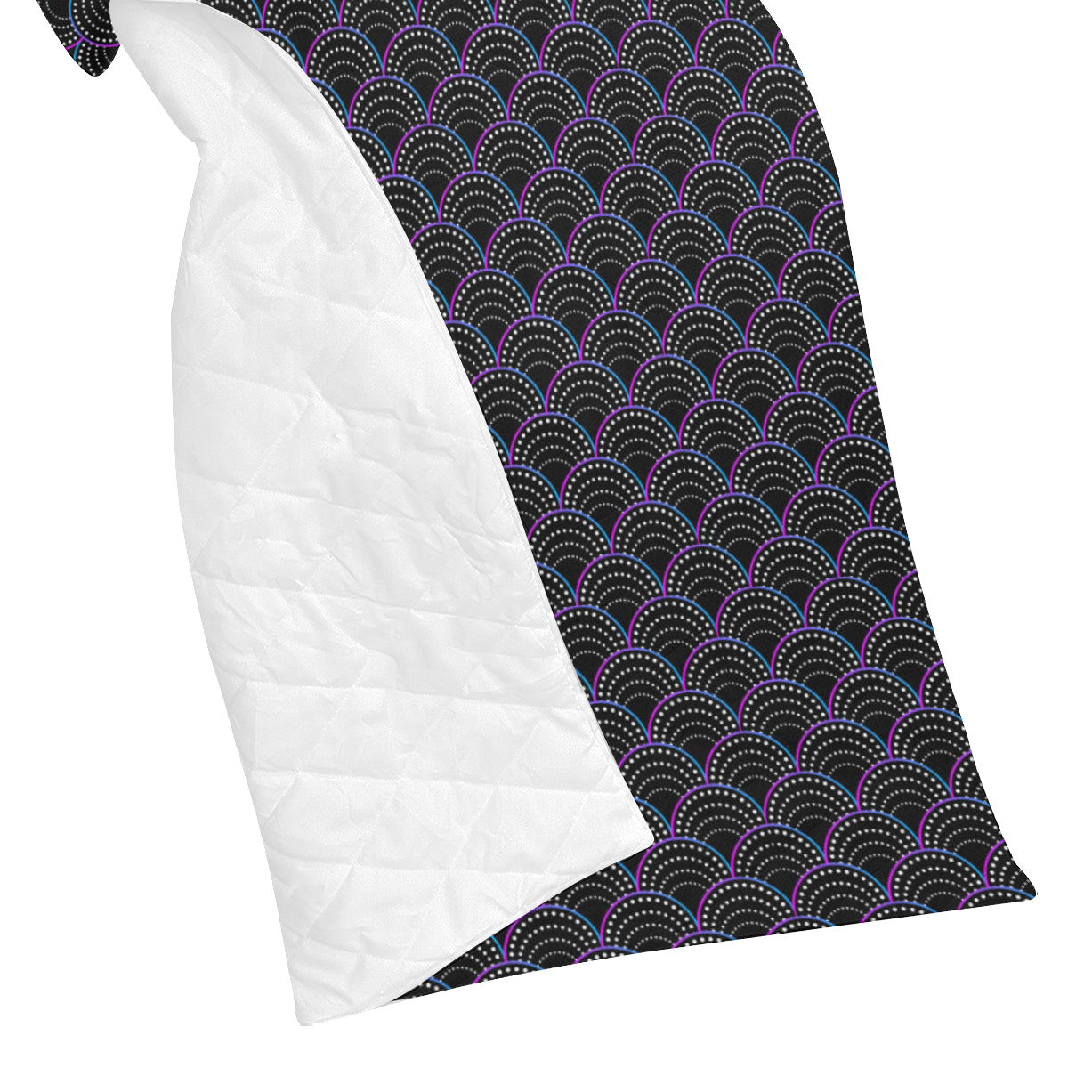 Mermaid Pattern Print Design 09 Premium Quilt